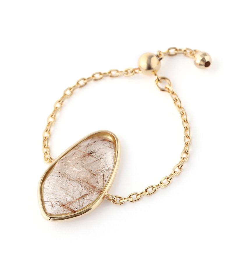GEMSTONE・チェーンリング[ルチルクォーツ]