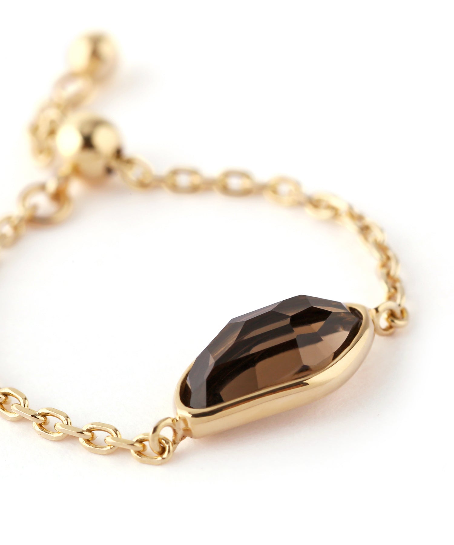 SIENA ROSE】GEMSTONE・チェーンリング[スモーキークォーツ]｜SANPO