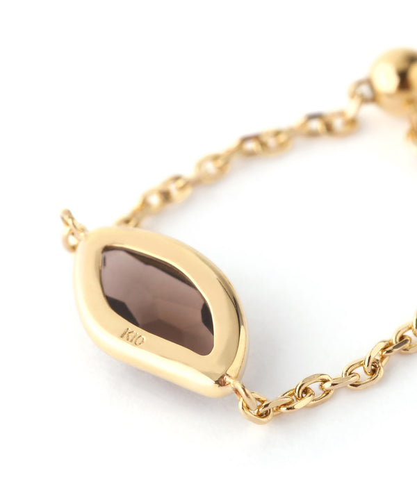 GEMSTONE・チェーンリング[スモーキークォーツ]