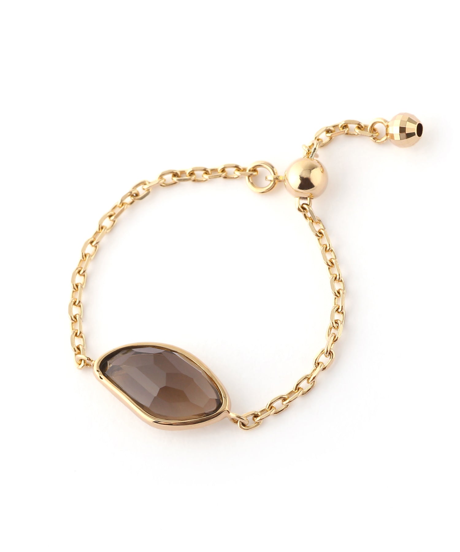 SIENA ROSE】GEMSTONE・チェーンリング[スモーキークォーツ]｜SANPO