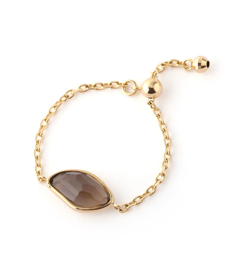 GEMSTONE・チェーンリング[スモーキークォーツ]
