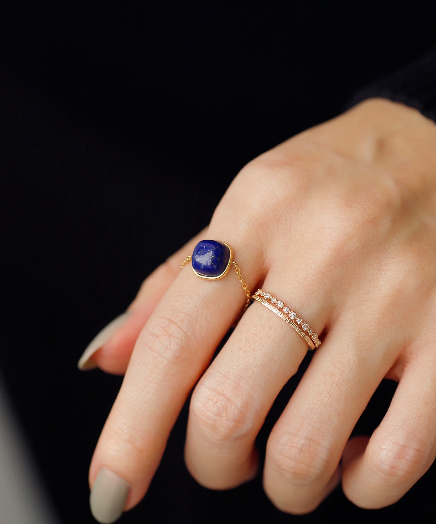 SIENA ROSE】GEMSTONE・チェーンリング[ラピスラズリ]｜SANPO ONLINE