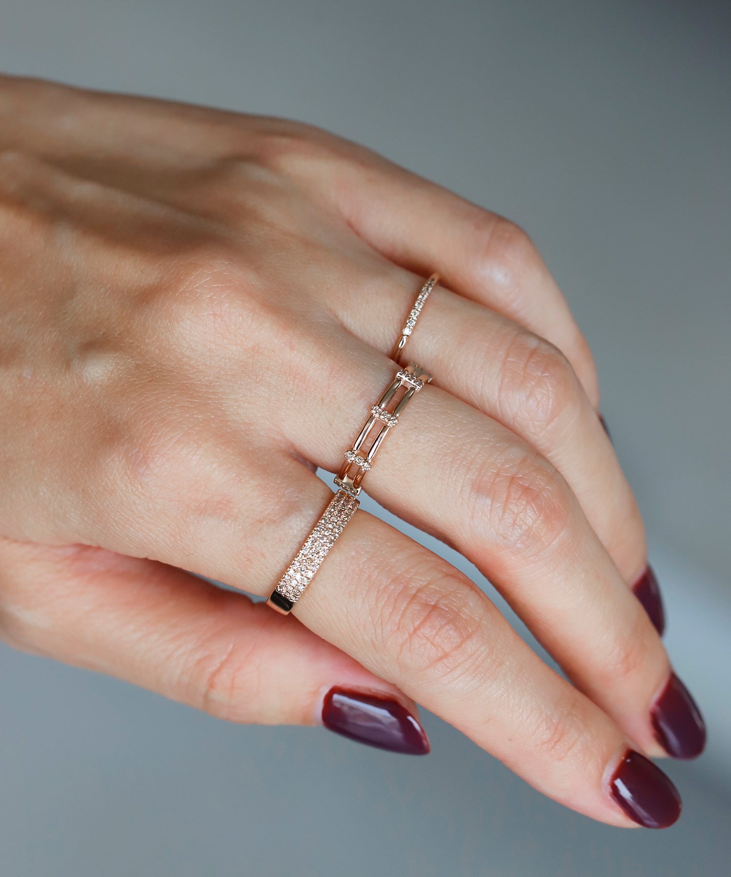 ねこずき様】SIENA ROSE デザインダイヤリング1粒エタニティ#11 楽天