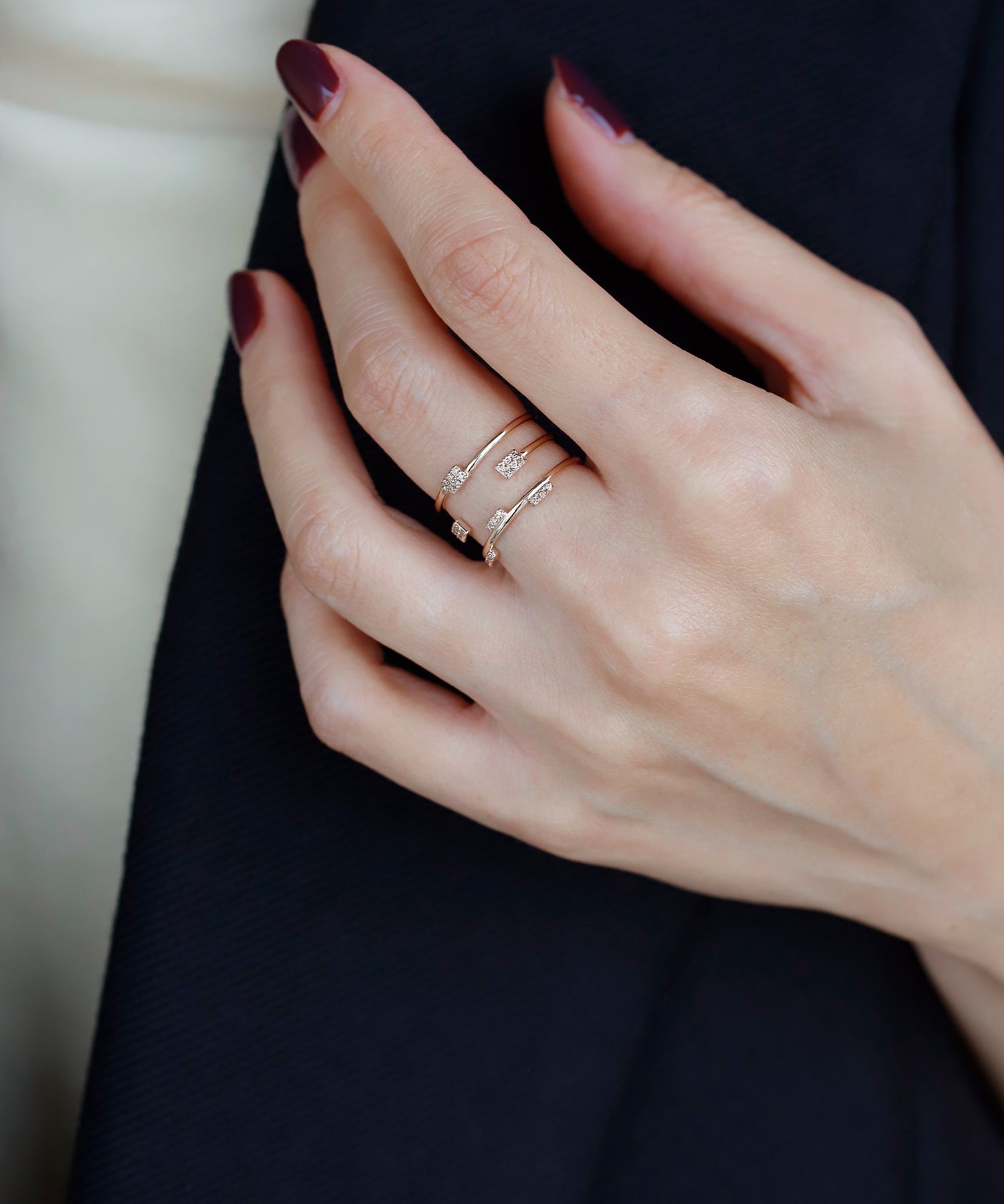 SIENAROSE】レイヤードダイヤリング｜SANPO ONLINE(サンポーオンライン)