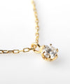 一粒ダイヤモンドの18金ネックレス[0.05ct]