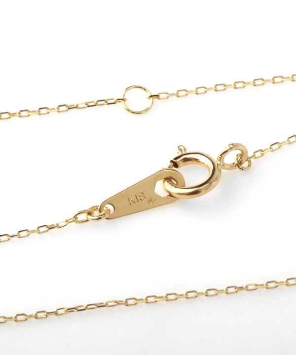 一粒ダイヤモンドの18金ネックレス[0.05ct]