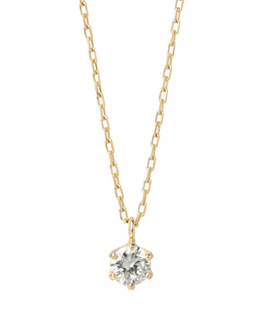18k gold necklace with a single diamond (0.1ct)