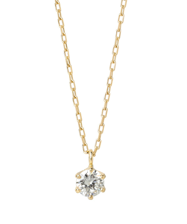SIENA ROSE】一粒ダイヤモンドの18金ネックレス[0.1ct]｜SANPO ONLINE