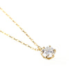 一粒ダイヤモンドの18金ネックレス[0.15ct]