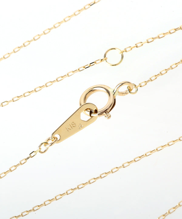 一粒ダイヤモンドの18金ネックレス[0.15ct]