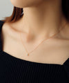 一粒ダイヤモンドの18金ネックレス[0.15ct]