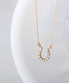 11-diamond horseshoe necklace