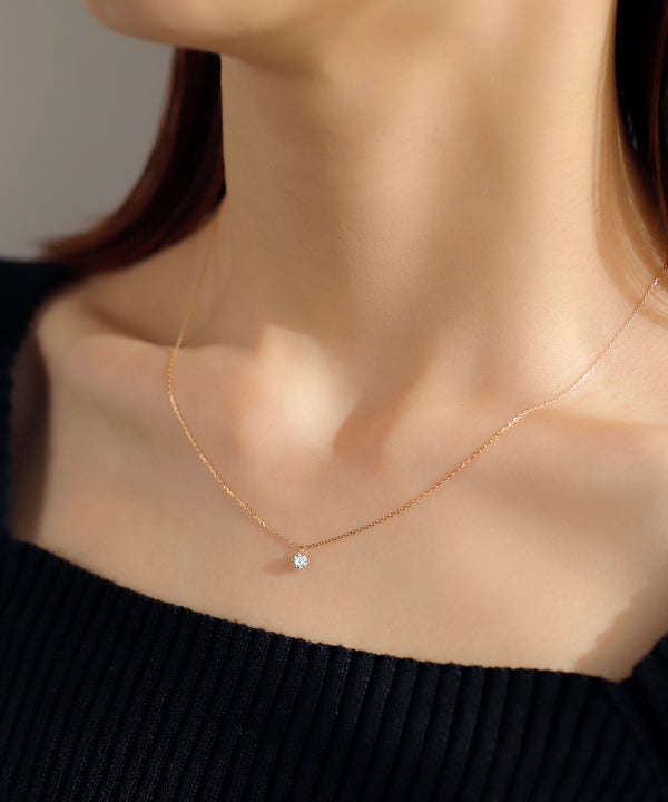 Nudie Diamond・1粒ネックレス[0.2ct]