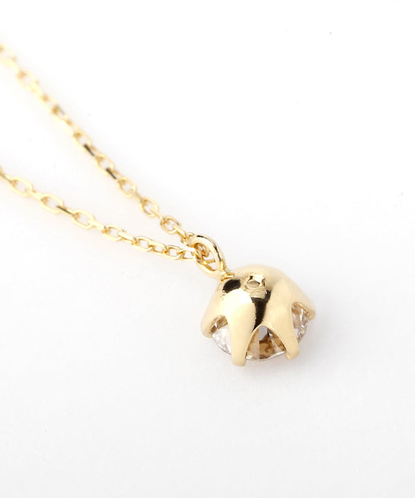 大粒ダイヤモンドのネックレス[0.2ct]