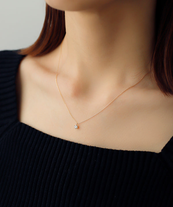 大粒ダイヤモンドのネックレス[0.2ct]