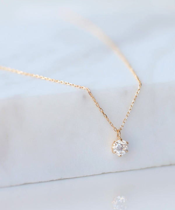 大粒ダイヤモンドのネックレス[0.2ct]