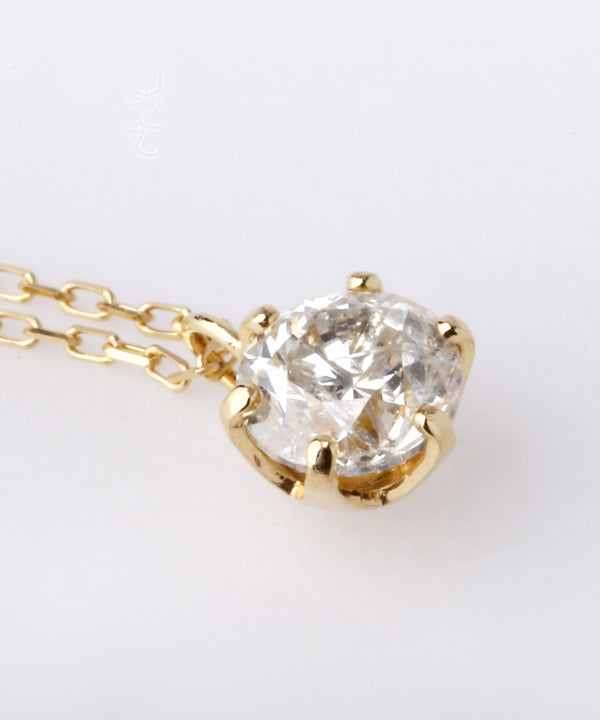 大粒ダイヤモンドのネックレス[0.3ct]