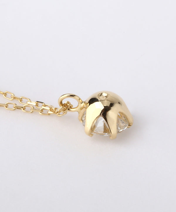 大粒ダイヤモンドのネックレス[0.3ct]