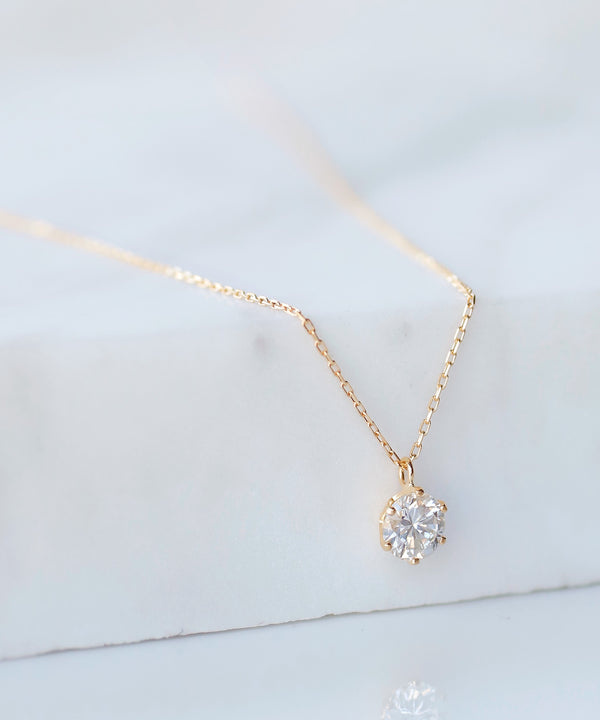 大粒ダイヤモンドのネックレス[0.3ct]