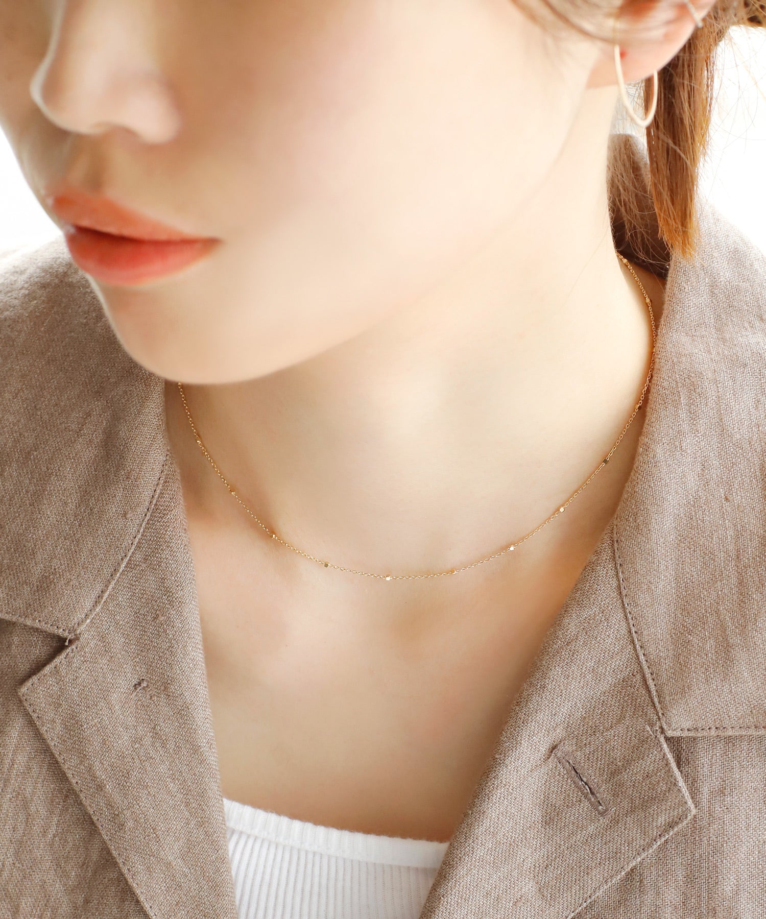 SIENA ROSE】チェーンネックレス[グリッター：37cm]｜SANPO