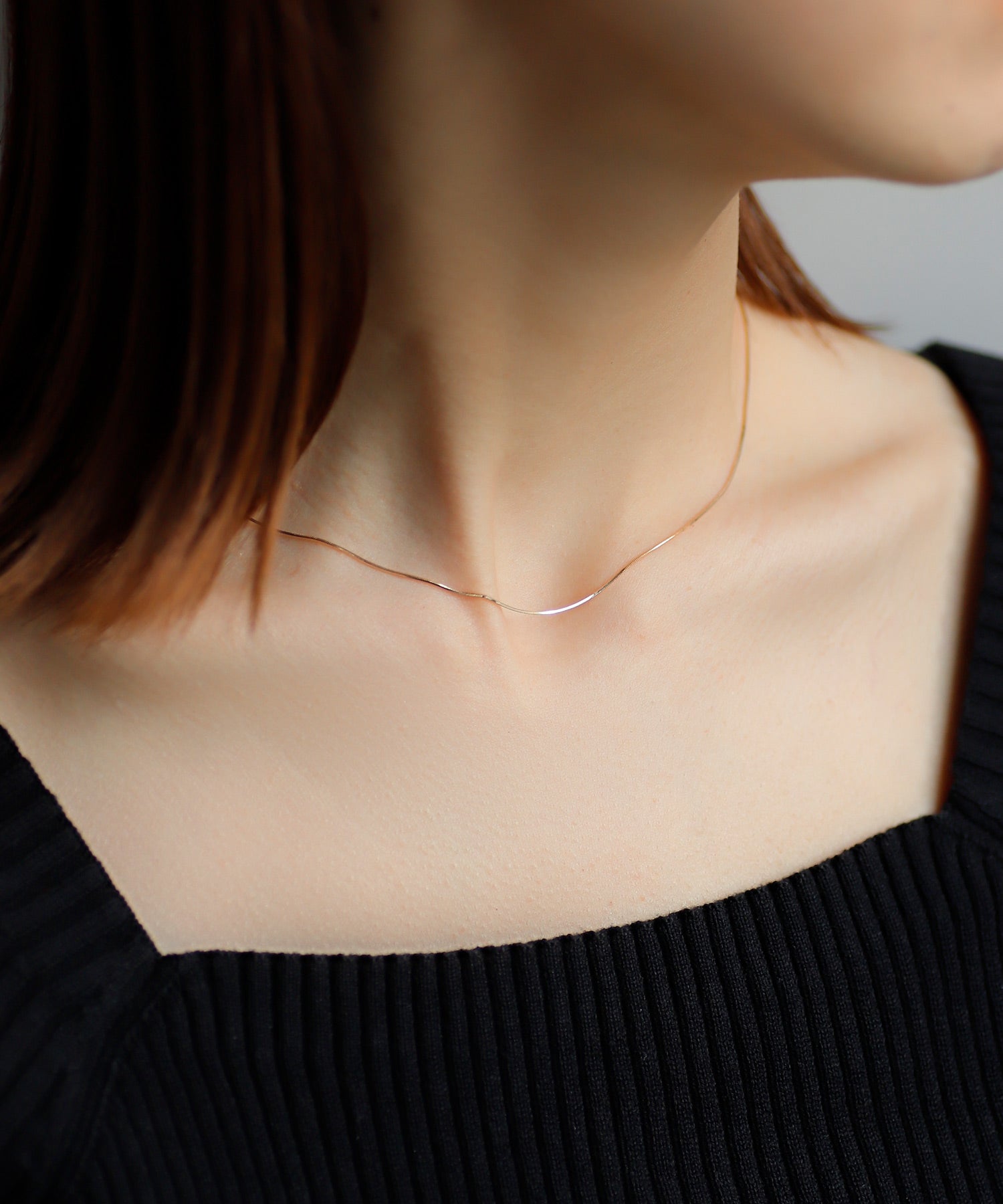 SIENA ROSE】チェーンネックレス[コンパクトチェーン][K18