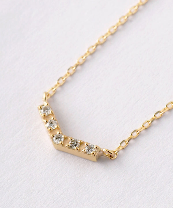 petit・シャープラインダイヤネックレス