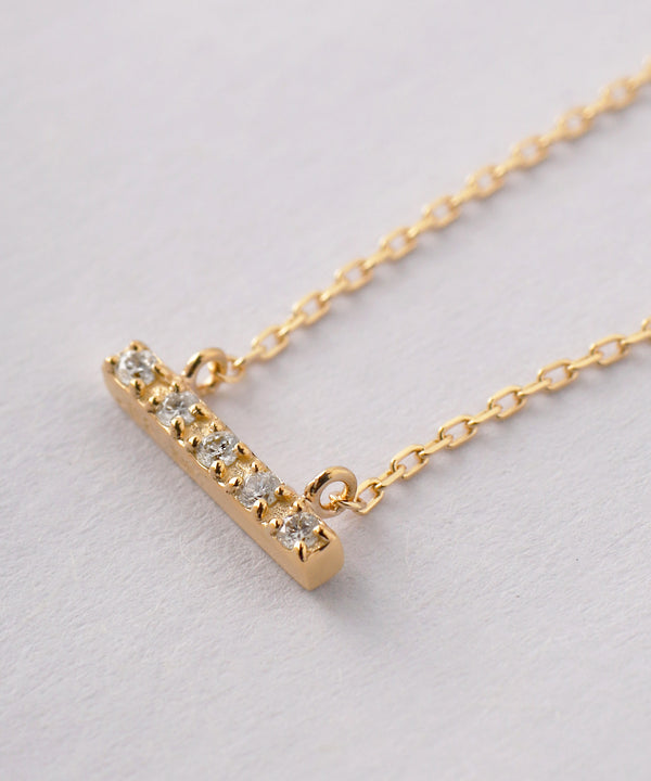 petit Hanging Diamond Bar Necklace