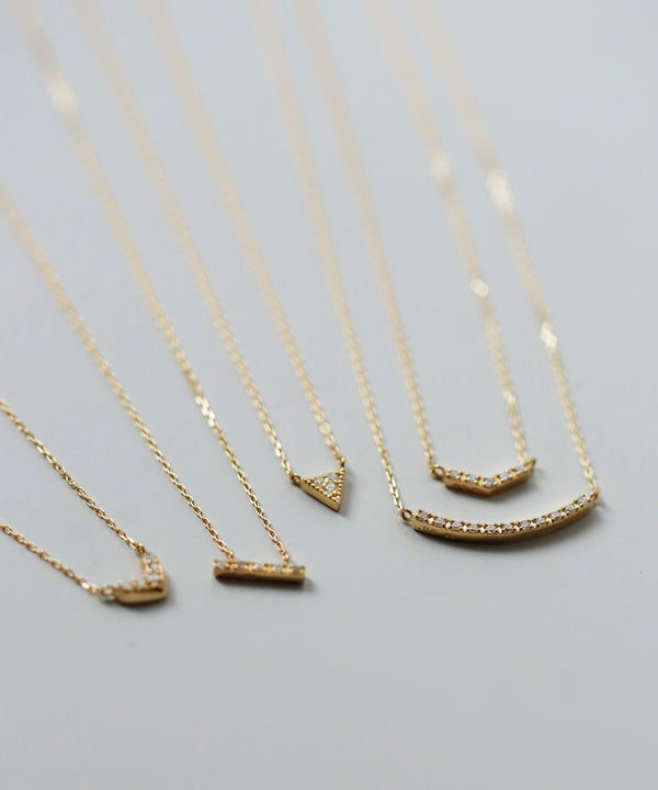 petit Hanging Diamond Bar Necklace