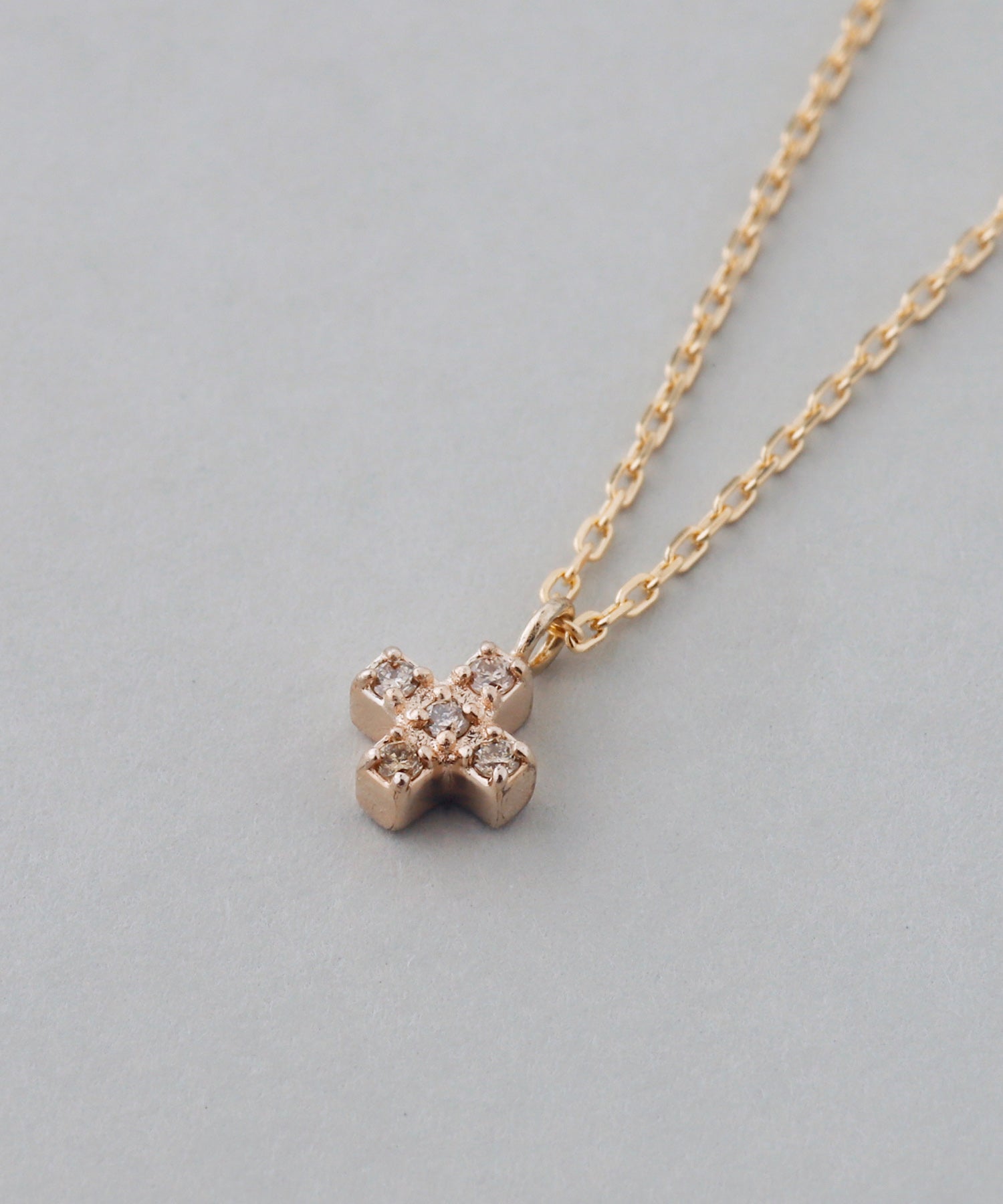 SIENAROSE】クロスダイヤネックレス｜アネモネ・シエナロゼ・ミミサン