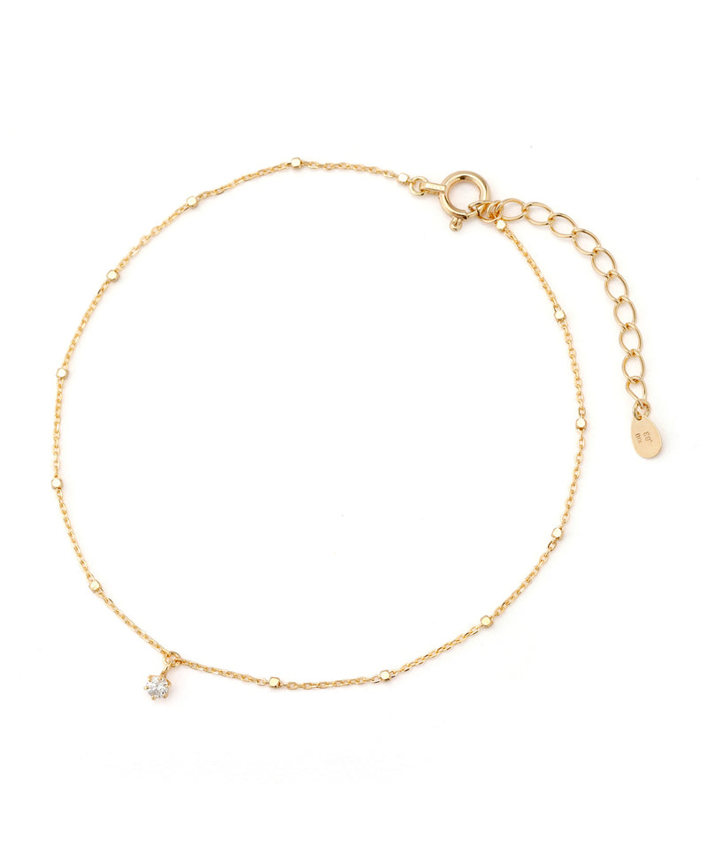 Single diamond chain bracelet