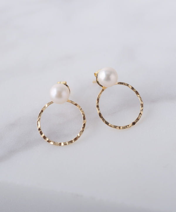 パールとフープの3WAYピアス