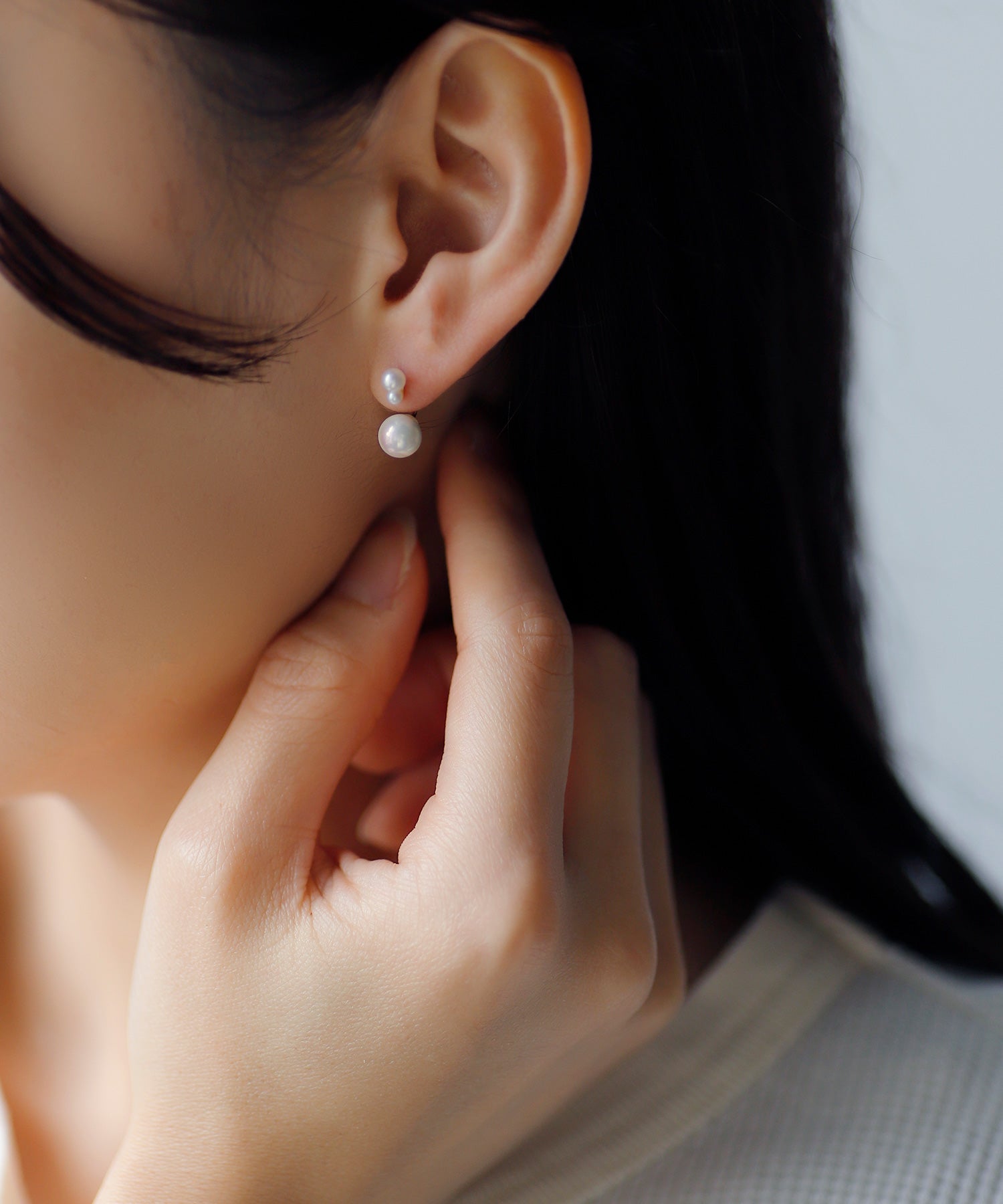 美品　SIENA ROSE シエナロゼ K10Cラインのパールキャッチピアス 美品 SIENA ROSE シエナロゼ K10Cラインのパールキャッチピアス 美品