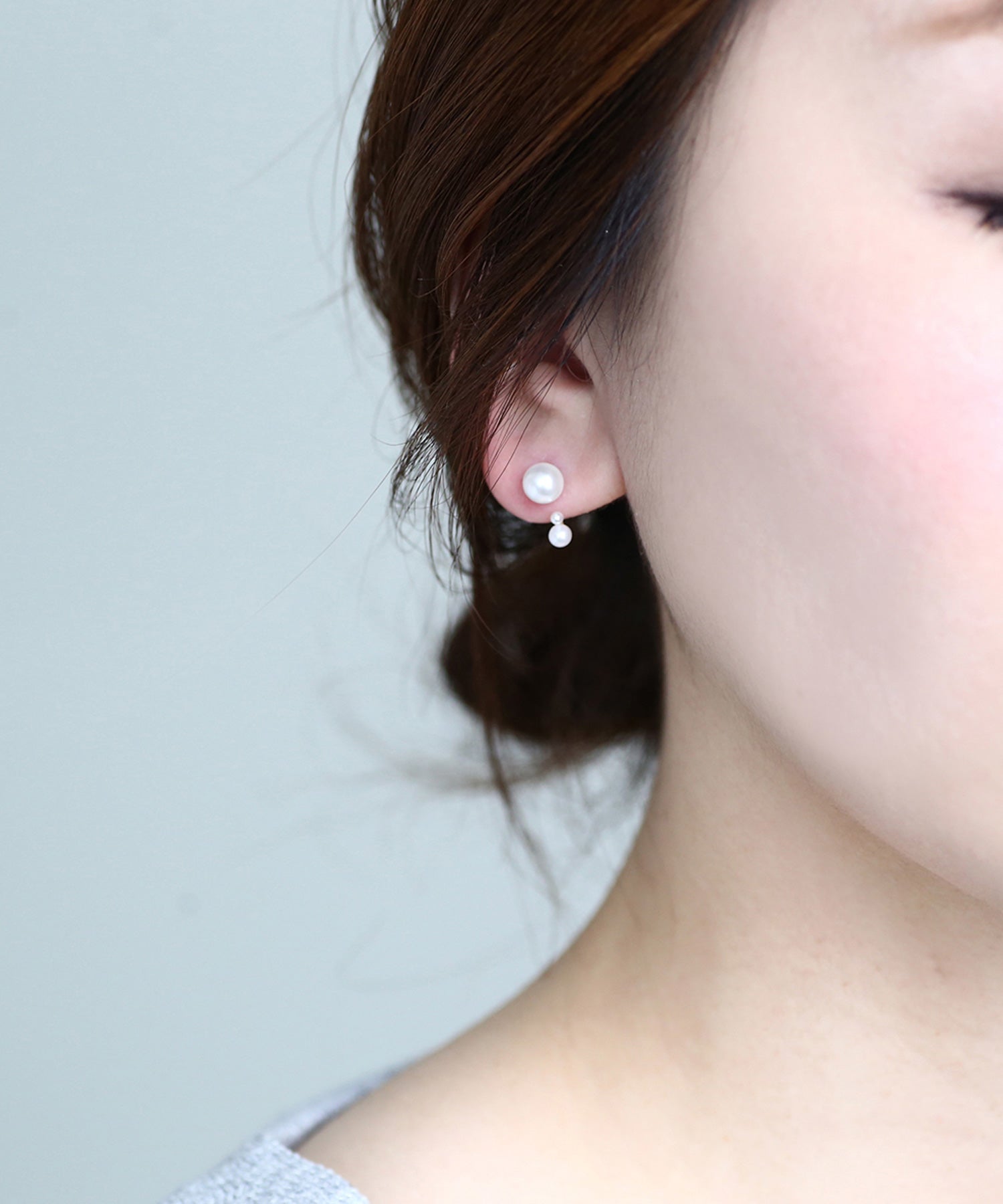 SIENA ROSE K10 チェーン ピアス パールキャッチ SIENA ROSE K10 チェーン ピアス パールキャッチ SIENA ROSE K10