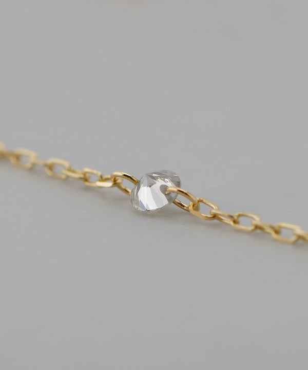 Nudie Diamond・5粒ネックレス[クリア]