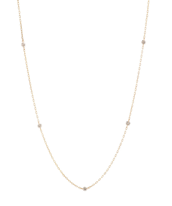 Nudie Diamond・5粒ネックレス[クリア]