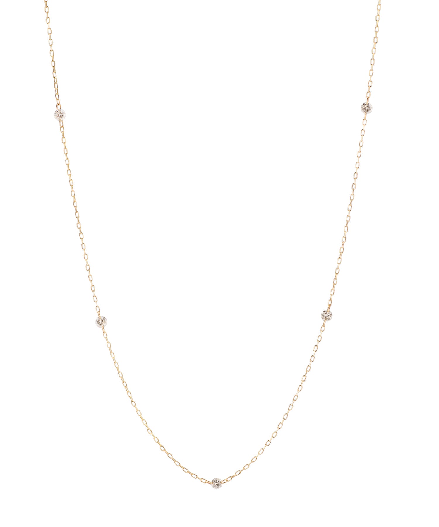 シエナロゼ　K10 ダイヤモンド5粒　#11 SIENA ROSE】Nudie Diamond・5粒ネックレス[シャンパン]｜SANPO