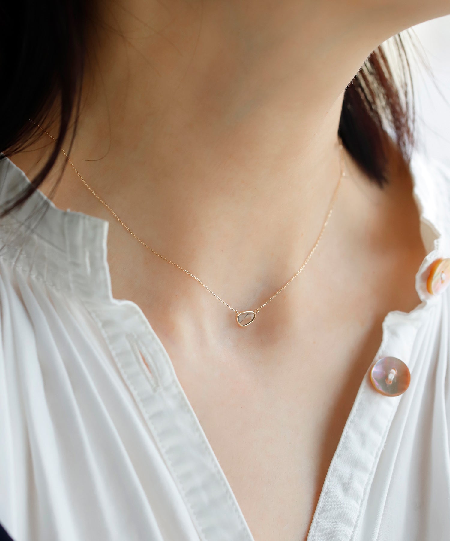 SIENAROSE】スライスダイヤワントップネックレス[0.146ct]｜アネモネ