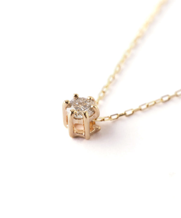 ダイヤモンドネックレス[6本ツメ・0.07ct]