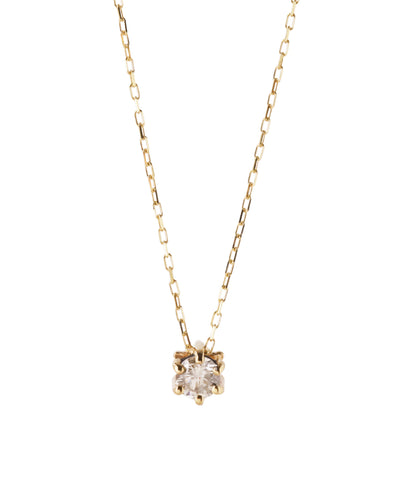 ダイヤモンドネックレス[6本ツメ・0.07ct]