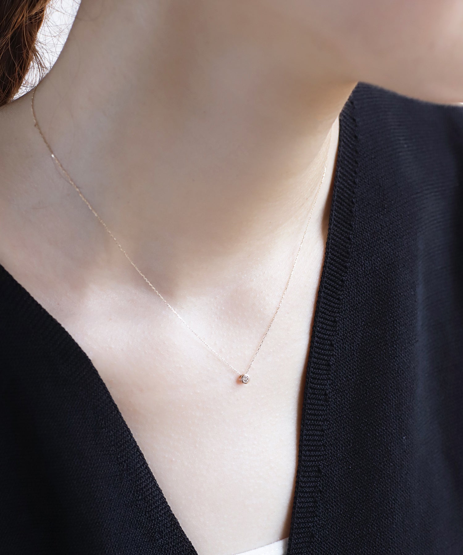 SIENAROSE】ダイヤモンドネックレス[フクリン・0.07ct]｜SANPO ONLINE