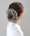 Gingham Check Pleated Scrunchie