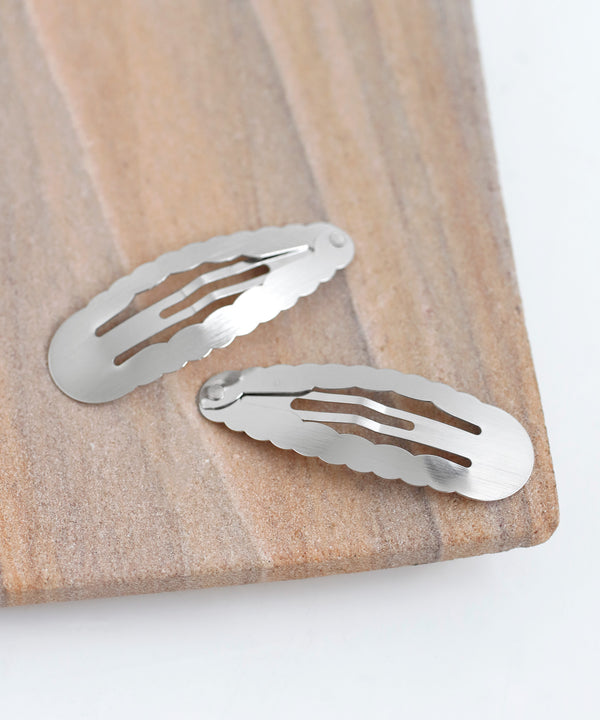 Metal Wave Snap Pins (Set of 2)