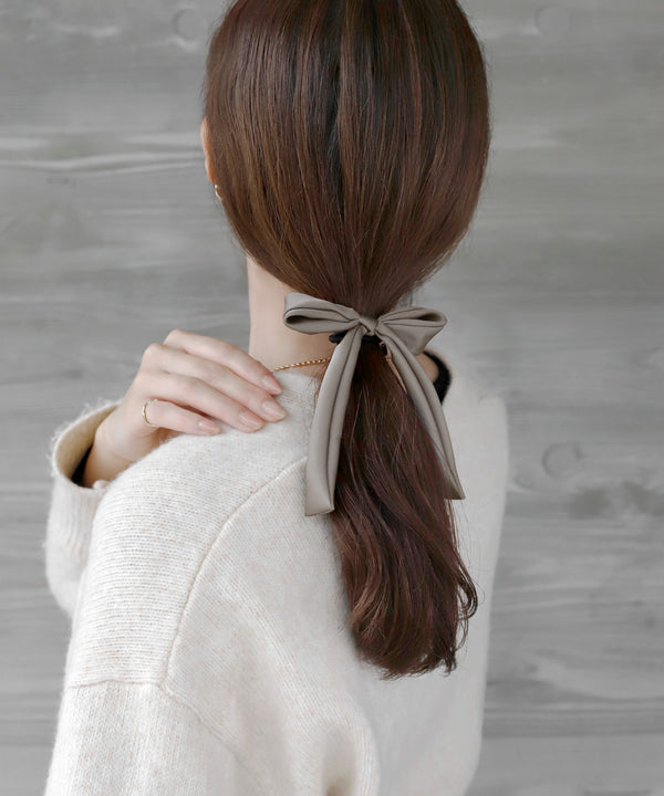 シックカラーリボンヘアゴム