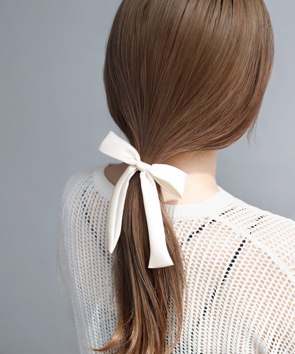 シックカラーリボンヘアゴム