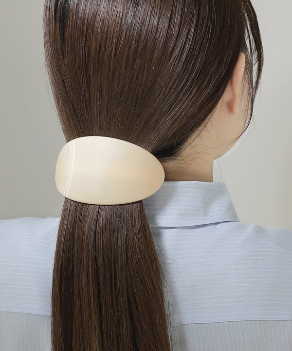 オーバルプレートバレッタ