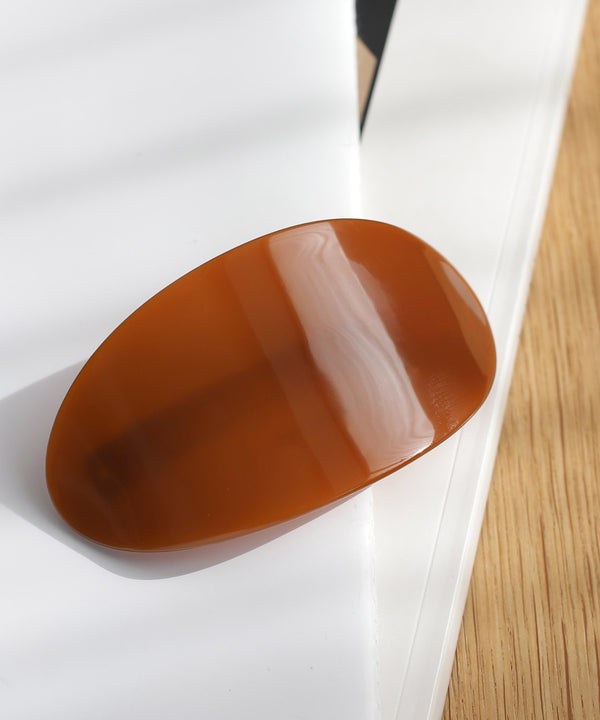 オーバルプレートバレッタ