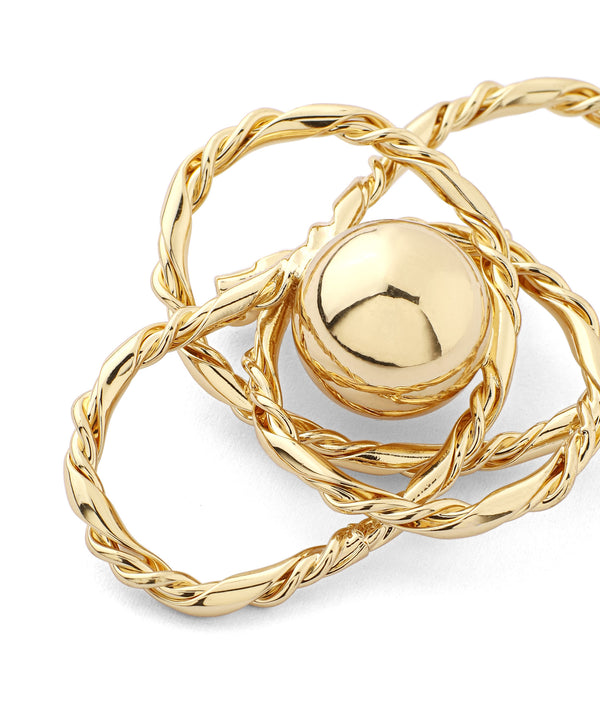 ツイストラインメタルブローチ