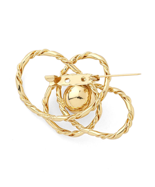 ツイストラインメタルブローチ