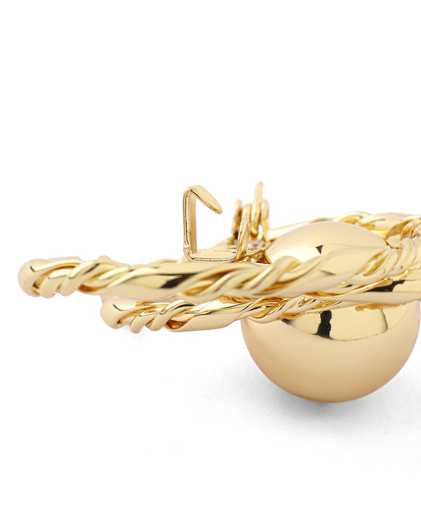 ツイストラインメタルブローチ