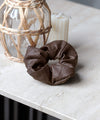 Leather-like quilted big scrunchie